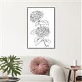 Picture of French Hydrangea Drawing _GroupedProduct_Rectangle_Portrait_Canvas_Framed_