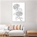 Picture of French Hydrangea Drawing _GroupedProduct_Rectangle_Portrait_Canvas_Framed_