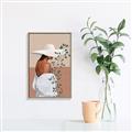 Picture of Side Fashion with Leaves _GroupedProduct_Rectangle_Portrait_Canvas_Framed_