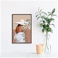 Picture of Side Fashion with Leaves _GroupedProduct_Rectangle_Portrait_Canvas_Framed_