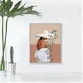 Picture of Side Fashion with Leaves _GroupedProduct_Rectangle_Portrait_Canvas_Framed_