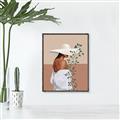 Picture of Side Fashion with Leaves _GroupedProduct_Rectangle_Portrait_Canvas_Framed_