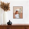 Picture of Side Fashion with Leaves _GroupedProduct_Rectangle_Portrait_Canvas_Framed_