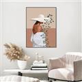 Picture of Side Fashion with Leaves _GroupedProduct_Rectangle_Portrait_Canvas_Framed_