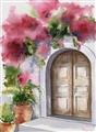 Picture of Red Floral Arch _GroupedProduct_Rectangle_Portrait_Unframed_Print_Only_