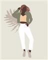 Picture of Palm Girl Fashion II  _GroupedProduct_Rectangle_Portrait_Unframed_Print_Only_