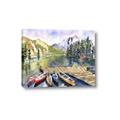 Picture of Canoe at Lake Louise  _GroupedProduct_Rectangle_Landscape_Canvas_