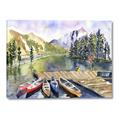 Picture of Canoe at Lake Louise  _GroupedProduct_Rectangle_Landscape_Canvas_
