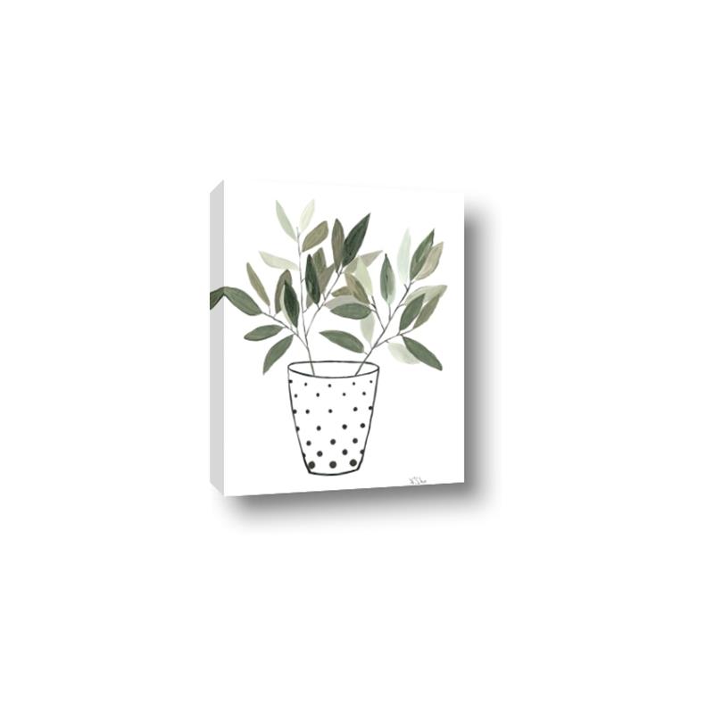 Picture of Leaves in Fun Vase I _GroupedProduct_Rectangle_Portrait_Canvas_