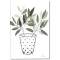 Picture of Leaves in Fun Vase I _GroupedProduct_Rectangle_Portrait_Canvas_