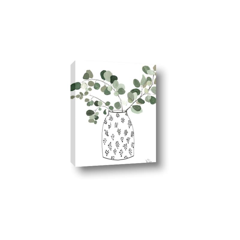 Picture of Leaves in Fun Vase II  _GroupedProduct_Rectangle_Portrait_Canvas_