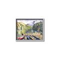 Picture of Canoe at Lake Louise  _GroupedProduct_Rectangle_Landscape_Canvas_Framed_