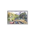 Picture of Canoe at Lake Louise  _GroupedProduct_Rectangle_Landscape_Canvas_Framed_