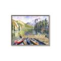 Picture of Canoe at Lake Louise  _GroupedProduct_Rectangle_Landscape_Canvas_Framed_