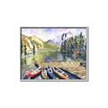 Picture of Canoe at Lake Louise  _GroupedProduct_Rectangle_Landscape_Canvas_Framed_