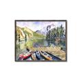 Picture of Canoe at Lake Louise  _GroupedProduct_Rectangle_Landscape_Canvas_Framed_