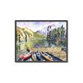 Picture of Canoe at Lake Louise  _GroupedProduct_Rectangle_Landscape_Canvas_Framed_