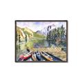 Picture of Canoe at Lake Louise  _GroupedProduct_Rectangle_Landscape_Canvas_Framed_
