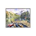 Picture of Canoe at Lake Louise  _GroupedProduct_Rectangle_Landscape_Canvas_Framed_