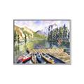 Picture of Canoe at Lake Louise  _GroupedProduct_Rectangle_Landscape_Canvas_Framed_