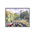 Picture of Canoe at Lake Louise  _GroupedProduct_Rectangle_Landscape_Canvas_Framed_