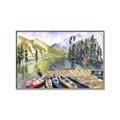 Picture of Canoe at Lake Louise  _GroupedProduct_Rectangle_Landscape_Canvas_Framed_