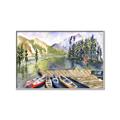 Picture of Canoe at Lake Louise  _GroupedProduct_Rectangle_Landscape_Canvas_Framed_