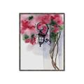 Picture of Red Floral Lamp _GroupedProduct_Rectangle_Portrait_Canvas_Framed_