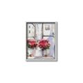 Picture of Red Floral Buildings _GroupedProduct_Rectangle_Portrait_Canvas_Framed_
