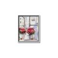 Picture of Red Floral Buildings _GroupedProduct_Rectangle_Portrait_Canvas_Framed_