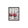 Picture of Red Floral Buildings _GroupedProduct_Rectangle_Portrait_Canvas_Framed_