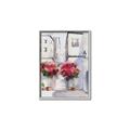 Picture of Red Floral Buildings _GroupedProduct_Rectangle_Portrait_Canvas_Framed_