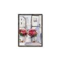 Picture of Red Floral Buildings _GroupedProduct_Rectangle_Portrait_Canvas_Framed_