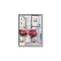 Picture of Red Floral Buildings _GroupedProduct_Rectangle_Portrait_Canvas_Framed_