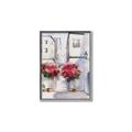 Picture of Red Floral Buildings _GroupedProduct_Rectangle_Portrait_Canvas_Framed_