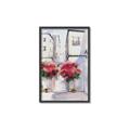 Picture of Red Floral Buildings _GroupedProduct_Rectangle_Portrait_Canvas_Framed_