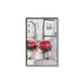 Picture of Red Floral Buildings _GroupedProduct_Rectangle_Portrait_Canvas_Framed_