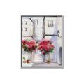 Picture of Red Floral Buildings _GroupedProduct_Rectangle_Portrait_Canvas_Framed_