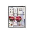 Picture of Red Floral Buildings _GroupedProduct_Rectangle_Portrait_Canvas_Framed_