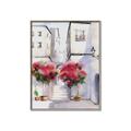Picture of Red Floral Buildings _GroupedProduct_Rectangle_Portrait_Canvas_Framed_