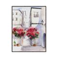 Picture of Red Floral Buildings _GroupedProduct_Rectangle_Portrait_Canvas_Framed_