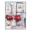 Picture of Red Floral Buildings _GroupedProduct_Rectangle_Portrait_Canvas_Framed_