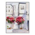 Picture of Red Floral Buildings _GroupedProduct_Rectangle_Portrait_Canvas_Framed_