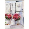 Picture of Red Floral Buildings _GroupedProduct_Rectangle_Portrait_Canvas_Framed_