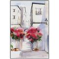 Picture of Red Floral Buildings _GroupedProduct_Rectangle_Portrait_Canvas_Framed_