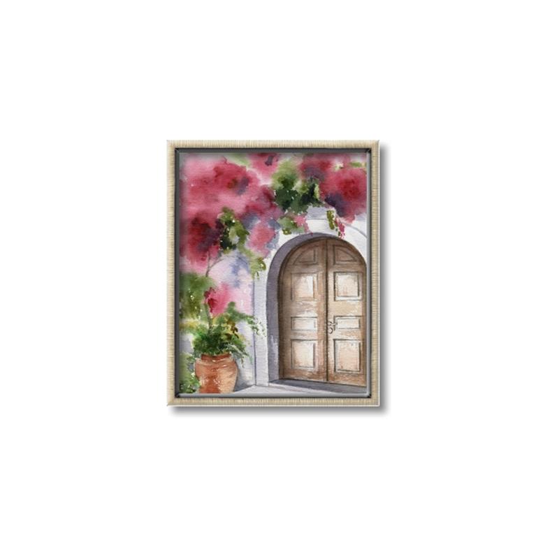 Picture of Red Floral Arch _GroupedProduct_Rectangle_Portrait_Canvas_Framed_