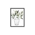 Picture of Leaves in Fun Vase I _GroupedProduct_Rectangle_Portrait_Canvas_Framed_