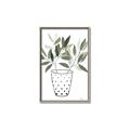 Picture of Leaves in Fun Vase I _GroupedProduct_Rectangle_Portrait_Canvas_Framed_