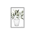 Picture of Leaves in Fun Vase I _GroupedProduct_Rectangle_Portrait_Canvas_Framed_