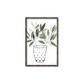 Picture of Leaves in Fun Vase I _GroupedProduct_Rectangle_Portrait_Canvas_Framed_